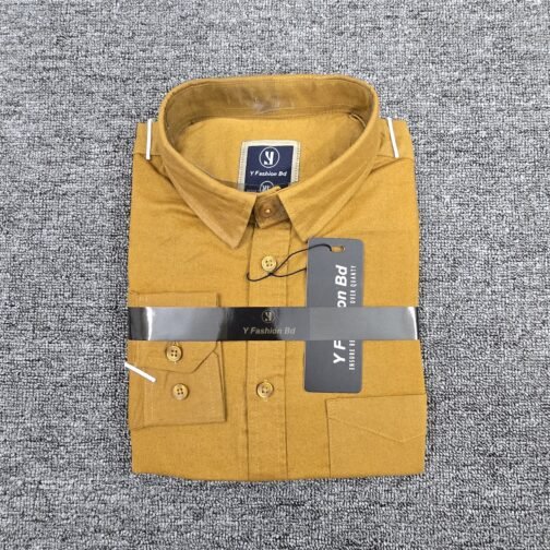 Mustard Yellow Cotton Executive Formal Shirt