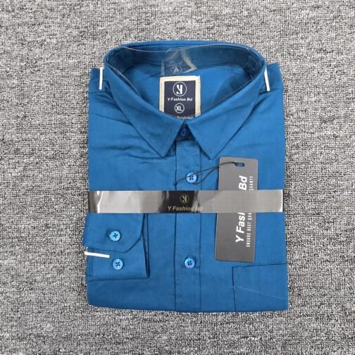 Petrol Blue Cotton Executive Formal Shirt